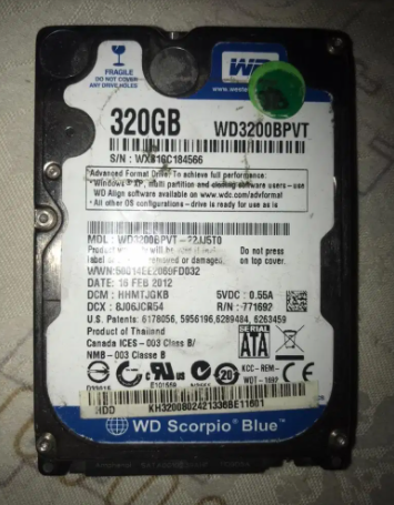 Laptop hard Drive 320gb Available for sale