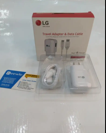 Original LG fast charger adapter with cable box pack available for sale