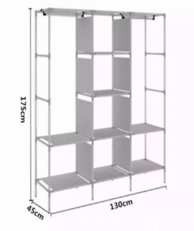 New 88130 Fashion Cloth Storage Wardrobe (Brown)| Available in pakistan
