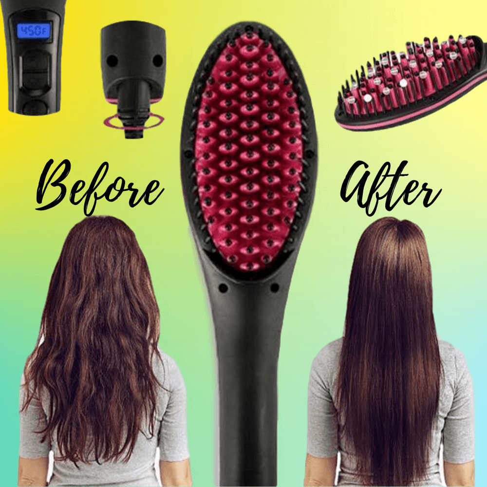 LCD Hair Straightener Brush In Pakistan Online Store TeleMarkaz.com