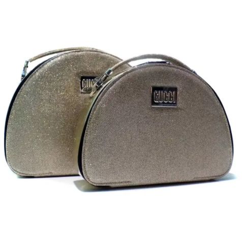 Vanity Makeup Box Golden Color Fine Quality Set of 2pcs available for sale