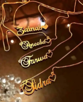 We make Every Design Gold & Silver Plated Customized Name Jewelry in Karachi