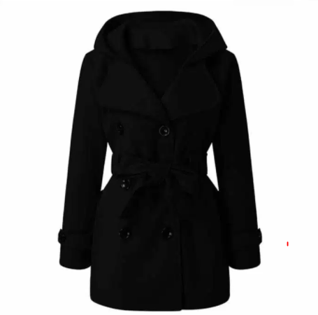 New Women Buttons Hooded Coat valuable for Sale