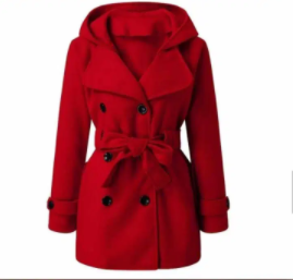 New Women Buttons Hooded Coat valuable for Sale