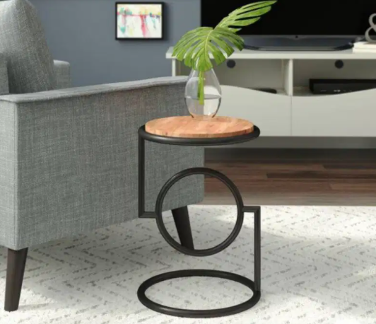 NEW SIDE TABLE WITH WOODEN TOP AVAILABLE FOR SALE IN LAHORE