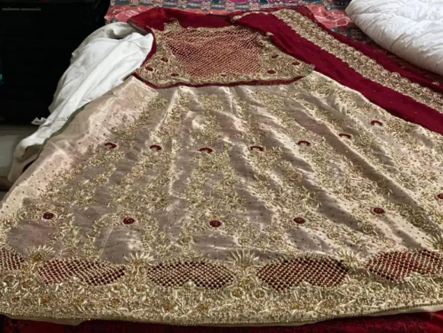 New Unstitched Bridal Lehnga Available for sale