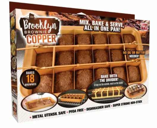 BROOKLYN BROWNIE Copper Non-stick Baking Pan Available for sale