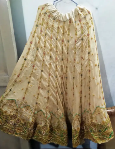 2 used lehengas and 1 unstitched silky suit Available for Sale