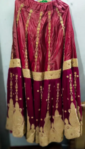 2 used lehengas and 1 unstitched silky suit Available for Sale