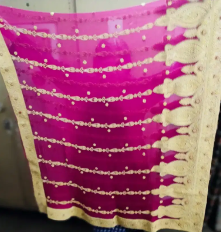 2 used lehengas and 1 unstitched silky suit Available for Sale