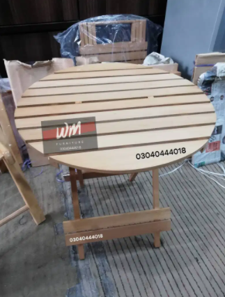 New Folding Round Wood Table Available for Sale in Lahore