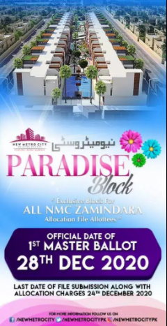 3 Marla Residential plot Files For sale In Paradise Block Jhelum