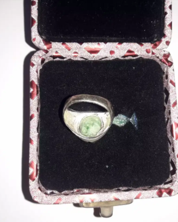 Emerald Stone Studded in Silver Available for Sale