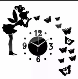 Wall Clock with Sticker Available For Sale