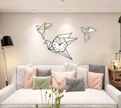 Wall Clock with Sticker Available For Sale