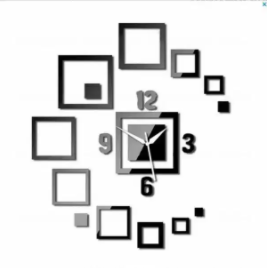 Wall Clock with Sticker Available For Sale