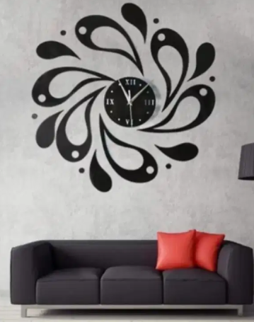 Wall Clock with Sticker Available For Sale
