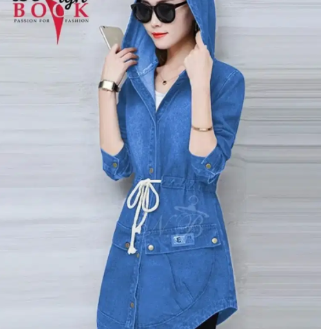New Denim Coat with Hoodie Stuff Available for Sale in Karachi