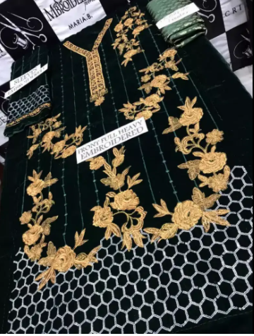 Black Color Velvet dress Available for Sale in Lahore