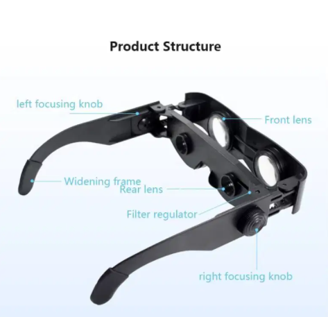 New Portable Glasses Style Telescope 400 Magnifier Binoculars For Fishing sale