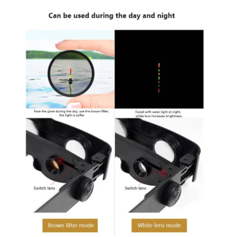 New Portable Glasses Style Telescope 400 Magnifier Binoculars For Fishing sale