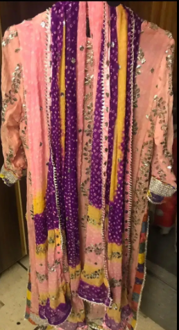 Beautiful Mukaish Kamdani Dresses For Mehndi Available for Sale