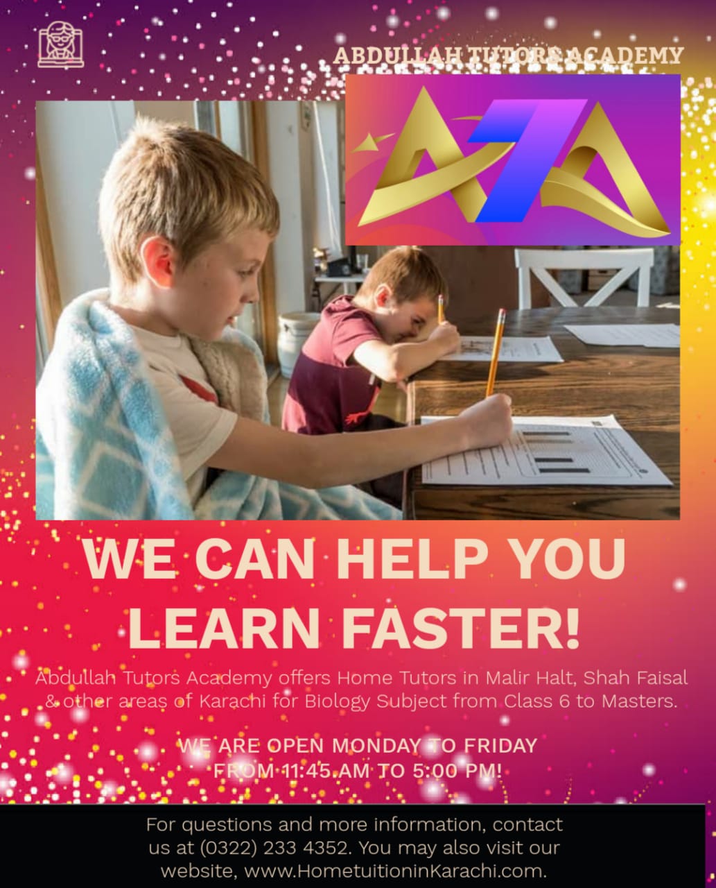 Abdullah Tutors Academy offering Home Tuition in Ibrahim Hyderi, Bin Qasim Town