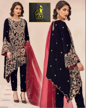 Riffat & Sana Velvet Collection Available for sale