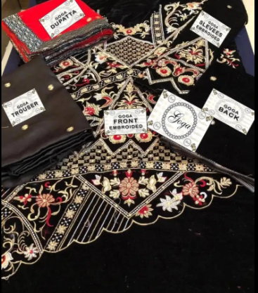 Riffat & Sana Velvet Collection Available for sale