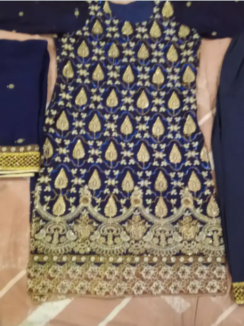 Blue 3 piece fancy suit Available for sale