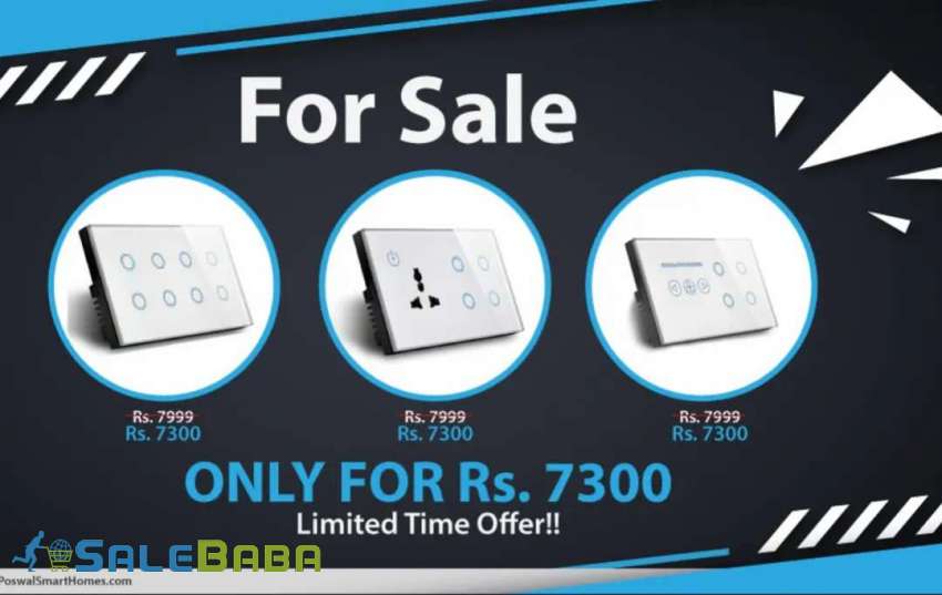 8 Gang Smart Wifi wall touch switch work with Google Home alexa and DHA Phase 6,