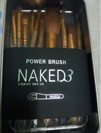 Naked 3 branded makeup brushes