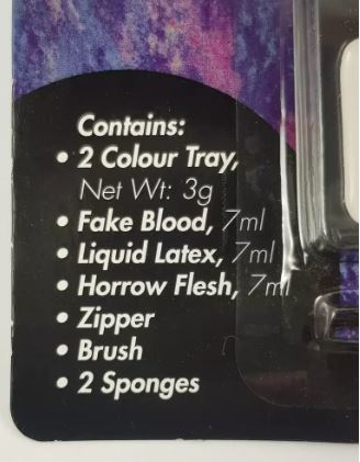 Zip Face Zombie Makeup Kit - 9 Pcs - Halloween Party, Horror, Masks