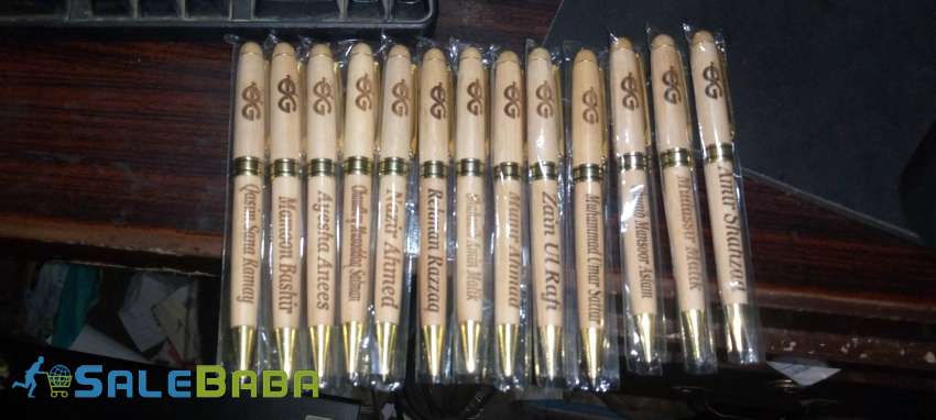 Engraved your name on wooden ballpoint  pen with wooden holder