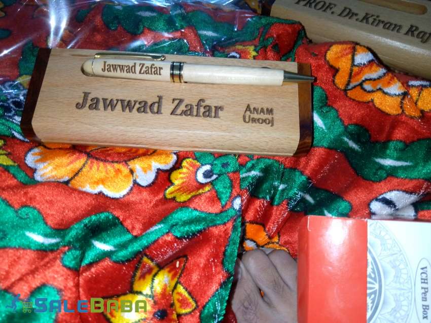 Engraved your name on wooden ballpoint  pen with wooden mobile and visiting hold