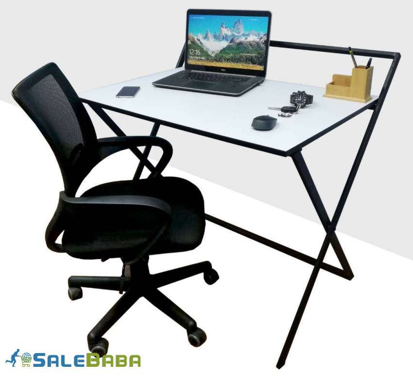 Portable Study Computer Table 3x2 Feet with Metal Folding Legs NashemaneIqbal,