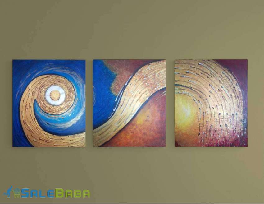 Hand Painted Abstract Painting of size 75 ft x 3 on Canvas ft Davis Road,