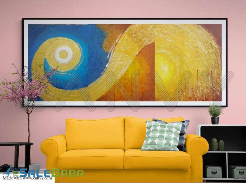 Hand Painted Abstract Painting of size 75 ft x 3 on Canvas ft Davis Road,