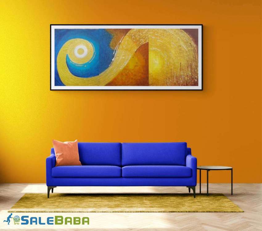 Hand Painted Abstract Painting of size 75 ft x 3 on Canvas ft Davis Road,