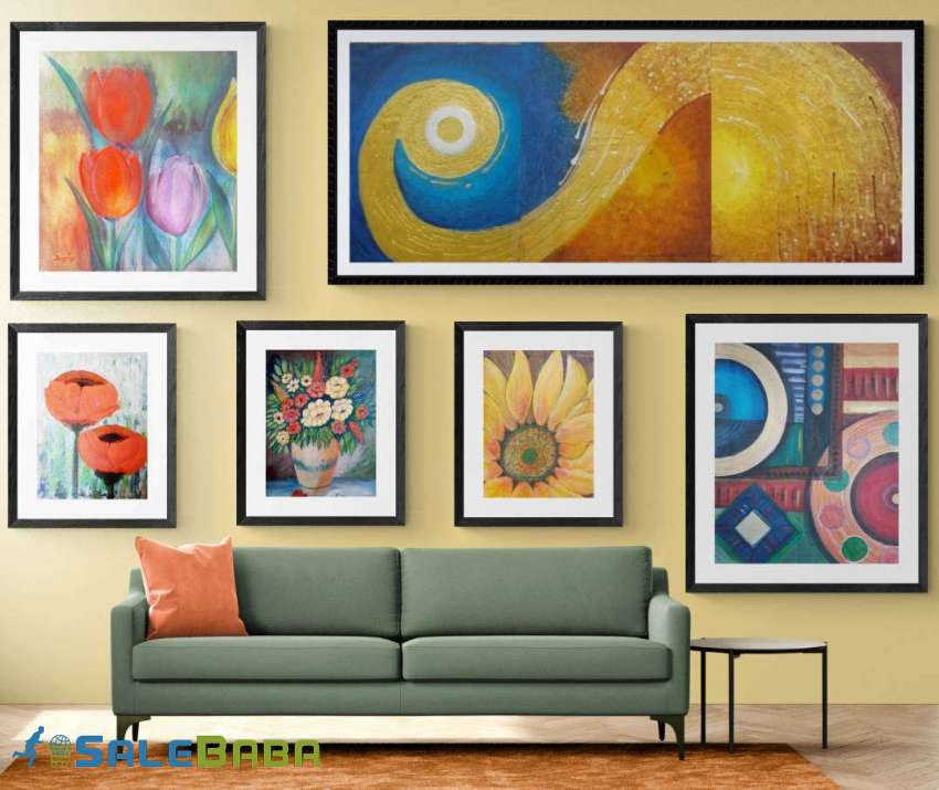 Hand Painted Abstract Painting of size 75 ft x 3 on Canvas ft Davis Road,