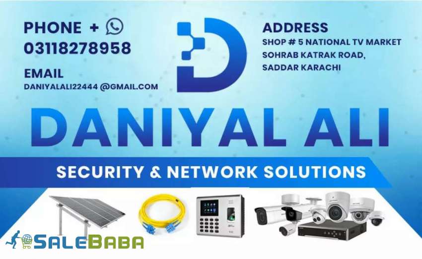 Cctv Attendence machine door lock and network solution Abdullah Haroon Road,