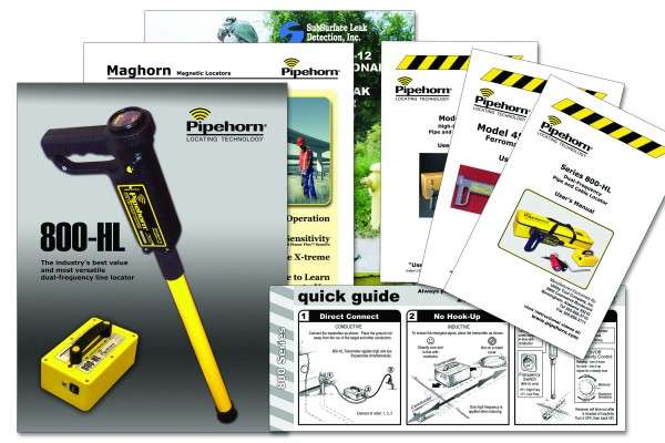 Underground Pipe and Cable Locator "PIPEHORN" (USA) 800-HL Pipe & Cable Locator