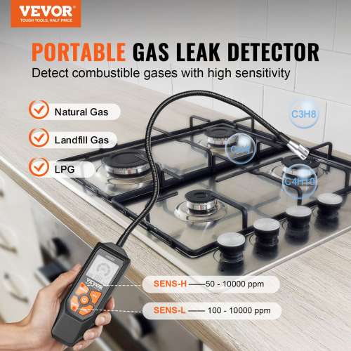 Gas Leak Detector Combustible LEL Meter Gas Detector