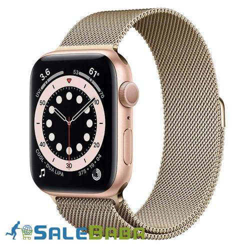 Apple Watch Series 6 44mm (Gold  Silver ) Stainless Steel Case Gulberg 3 Lahore