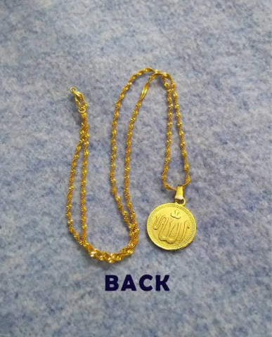 AYATUL KURSI Round Gold Color Pendant necklace Islamic Gift jewelry