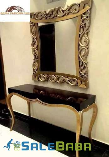 Brand new console mirror high gloss polish and Deco paint sofas beds DHA Phase