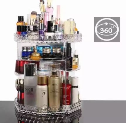 360 Rotating Makeup Organizer Cosmetic Display Holder Stand