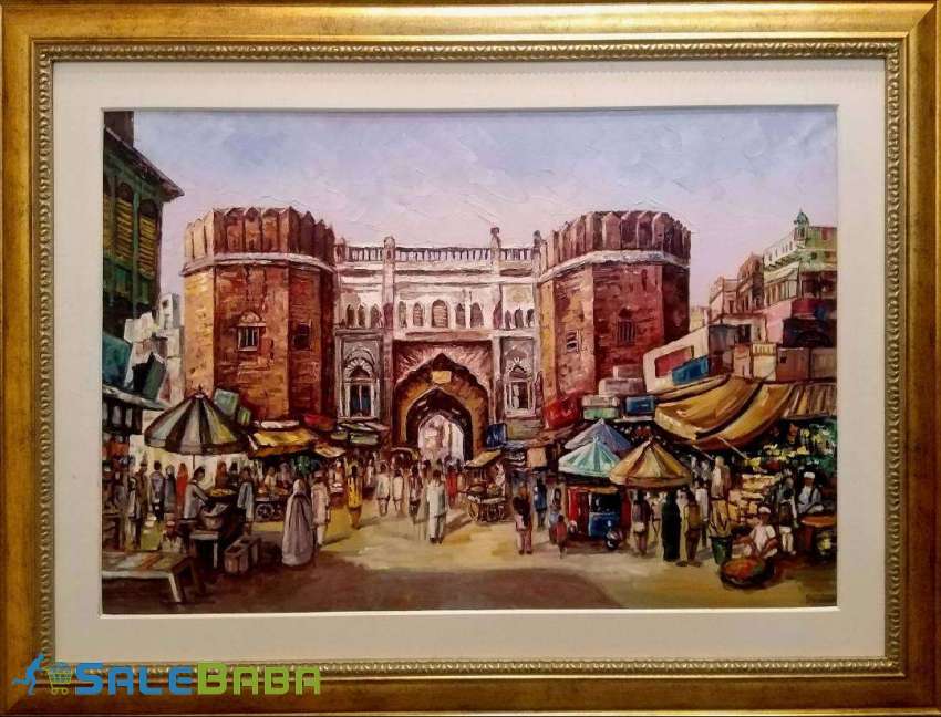 Monuments of Lahore Pakistan, thick oil on canvas Gulberg 2, Lahore, Punjab
