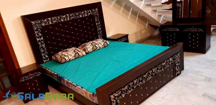 Bed set complete with dressing,selling sofa dining almari table chair DHA Phase