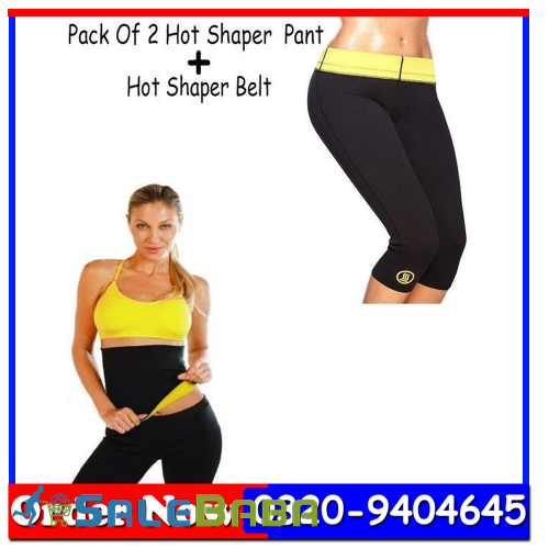 Pack Of 2  Slimming Pant  Hot Belt  Black  Yellow